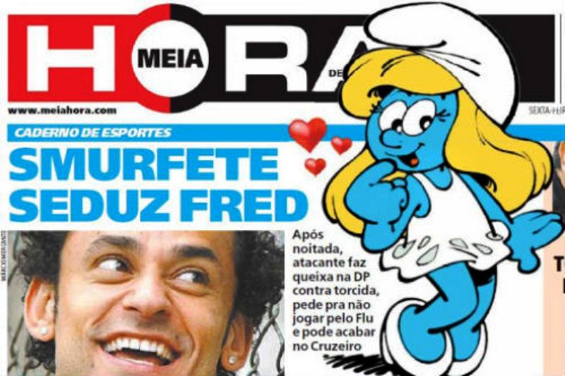 O jornal carioca <b>Meia Hora</b> se referiu novamente ao Cruzeiro como Smurfete. “ - SMURFS