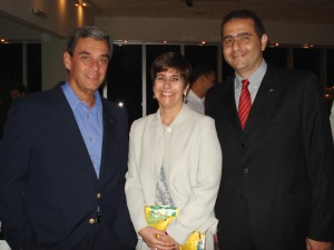 Alberto Blaser (esq.), Raquel e Alberto Salum